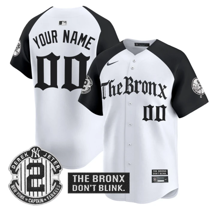 Custom Yankees Jersey The Bronx Gothic Ink Drop Edition Stitched Alternate by My Store