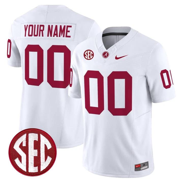 Custom Alabama Crimson Tide Jersey Name, Number Vapor Limited Stitched by My Store NCAA Football Jerseys