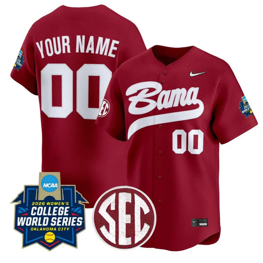 Custom Alabama Jersey Name, Number Softball 2026 World Series Stitched by My Store