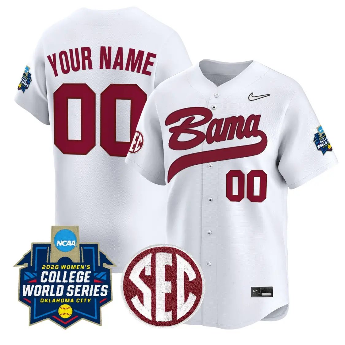 Custom Alabama Jersey Name, Number Softball 2026 World Series Stitched by My Store