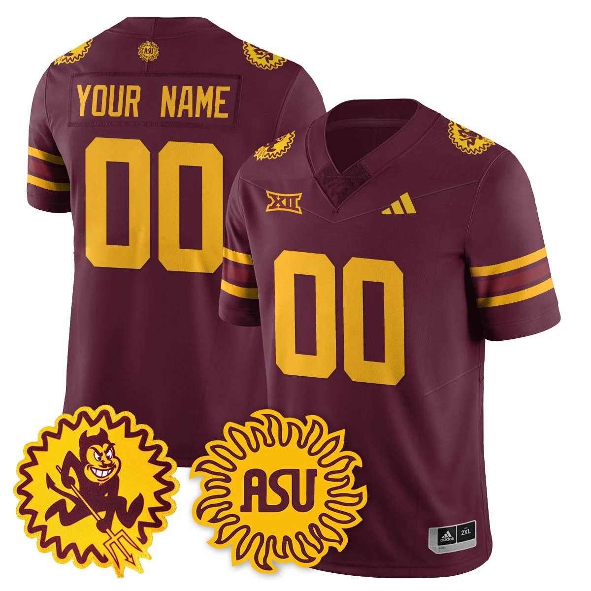 Custom Arizona State Sun Devils Jersey 1975 Throwback Uniform Stitched by My Store NCAA Football Jerseys