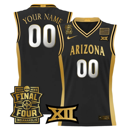 Custom Arizona Wildcats Jersey 2026 Final Four Patch All Stitched by My store basketball