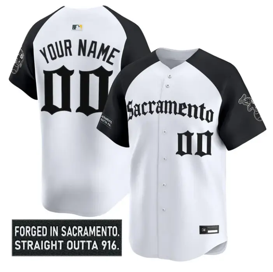 Custom Athletics Jersey Name, Number Sacramento Gothic Edition Stitched by My Store