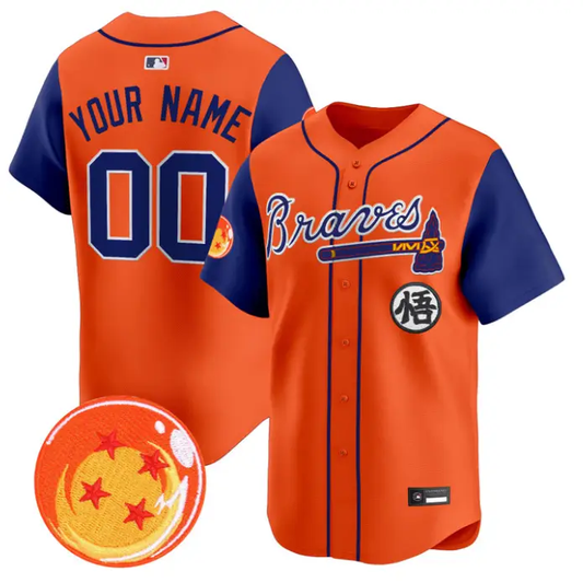 Custom Atlanta Braves Jersey Name, Number Dragon Ball Premier Stitched by My Store