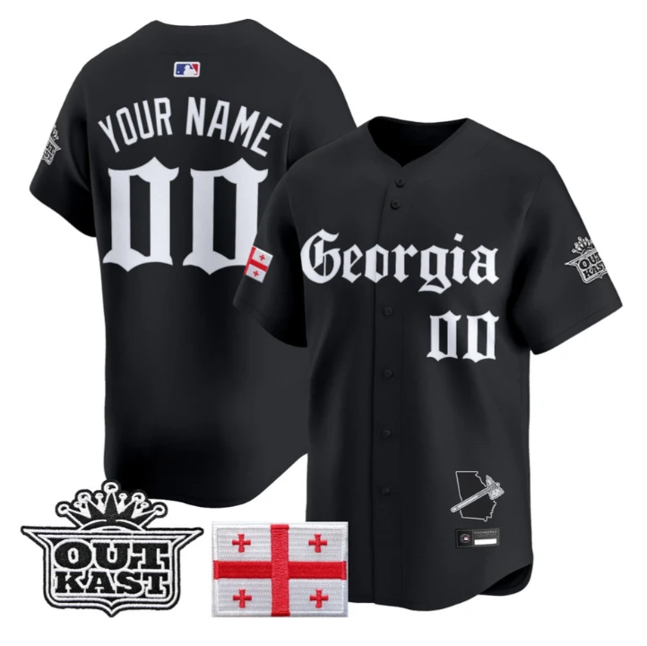 Custom Atlanta Braves Jersey Name, Number Georgia Outkast Gothic Stitched by My Store