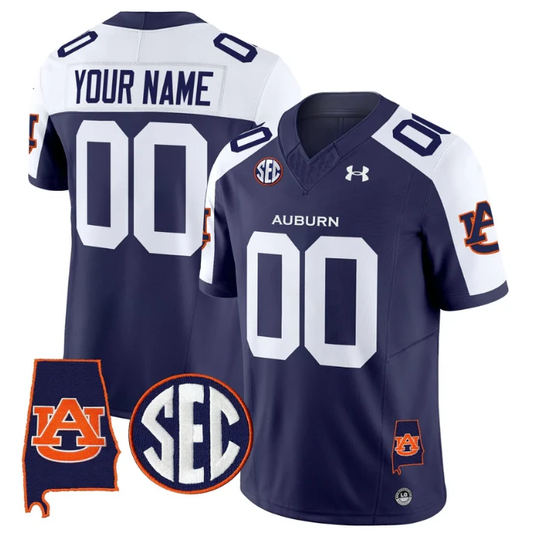 Custom Auburn Tigers Jersey Name, Number 2025 Alabama Patch Stitched by My Store NCAA Football Jerseys
