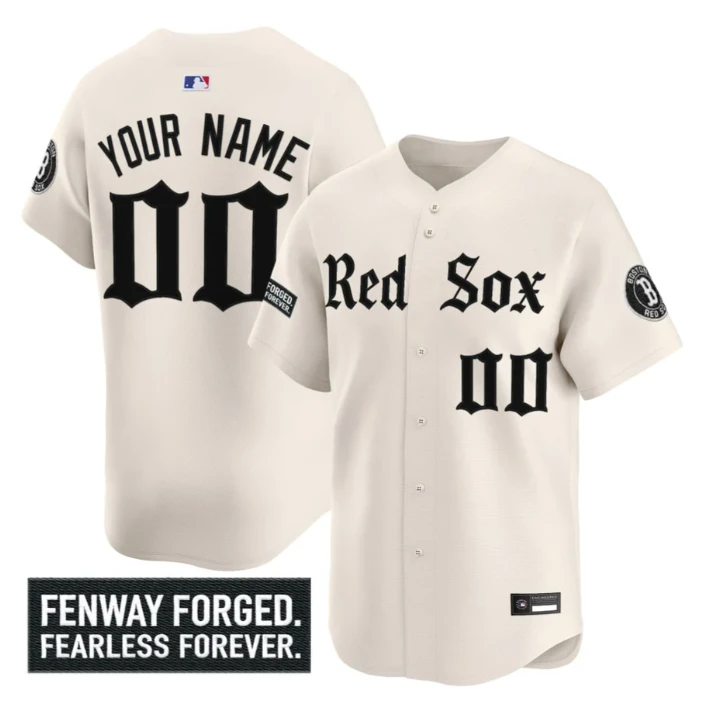 Custom Boston Red Sox Jersey Gothic Edition Vapor Premier Limited Stitched by My Store