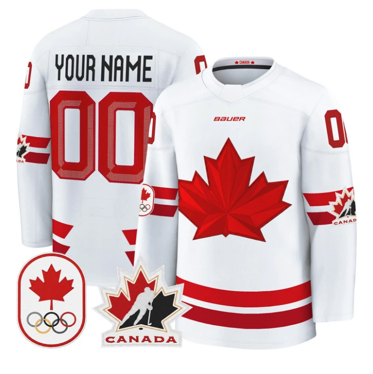 Custom Canada Olympic Jersey Name, Number 2026 Premium Hockey All Stitched by Hockey David