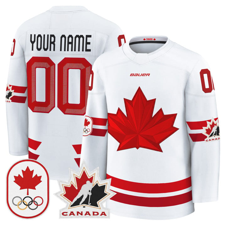Custom Canada Olympic Jersey Name, Number Premium Hockey 2026 Stitched by Hockey David