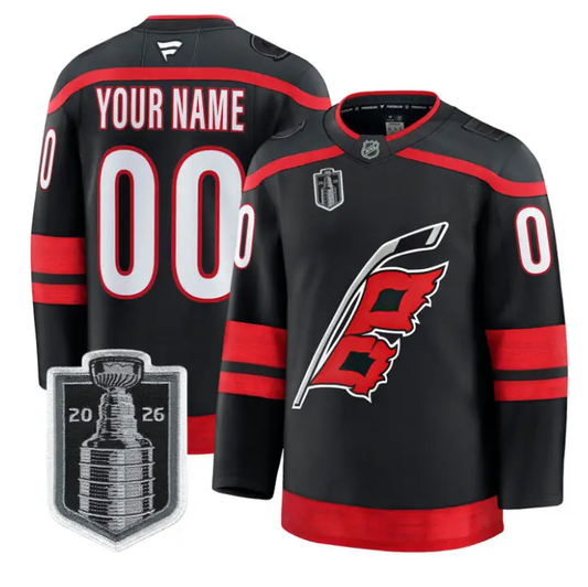 Custom Carolina Hurricanes Jersey 2026 Stanley Cup Patch Premium Stitched by Hockey David
