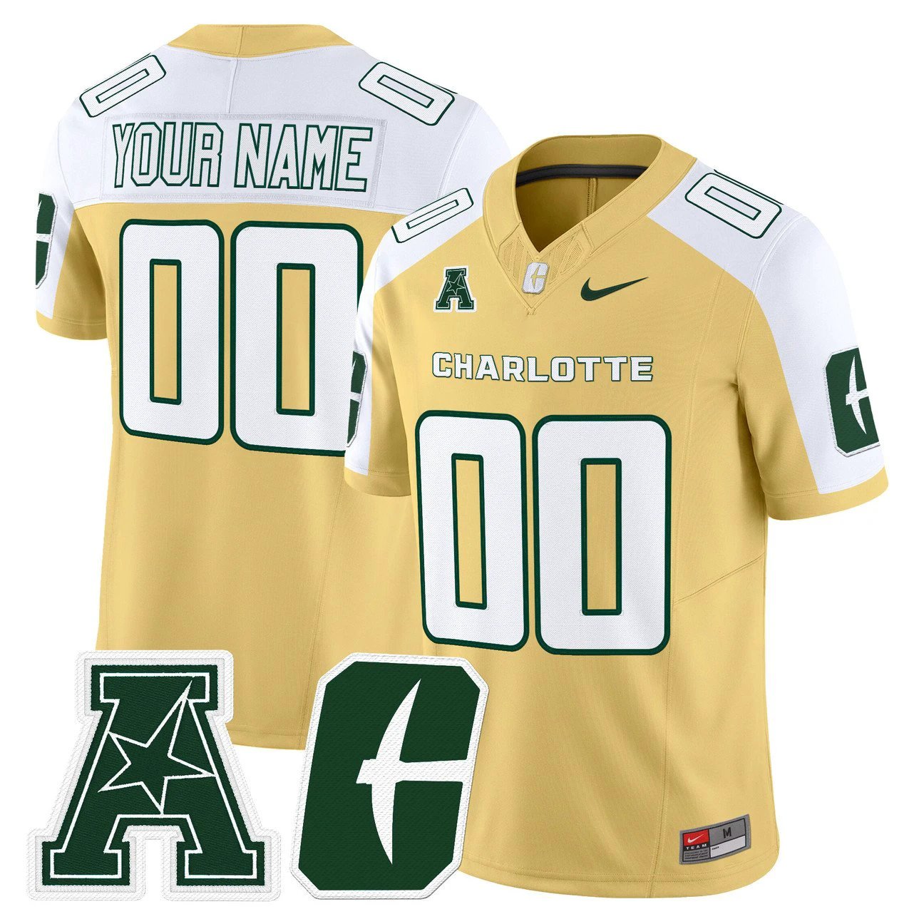 Custom Charlotte 49ers Jersey Name, Number 2025 Vapor Limited Stitched by My Store NCAA Football Jerseys