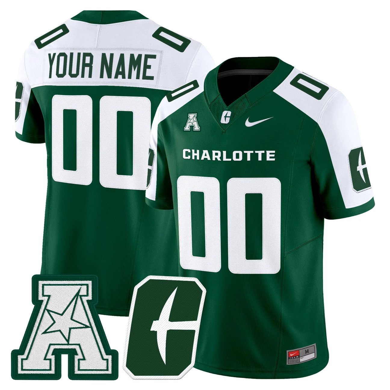 Custom Charlotte 49ers Jersey Name, Number 2025 Vapor Limited Stitched by My Store NCAA Football Jerseys