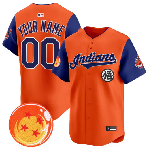 Custom Cleveland Indians Jersey Name, Number Dragon Ball Premier Stitched by My Store