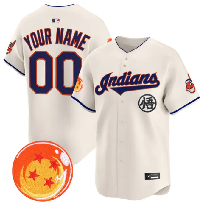 Custom Cleveland Indians Jersey Name, Number Dragon Ball Premier Stitched by My Store
