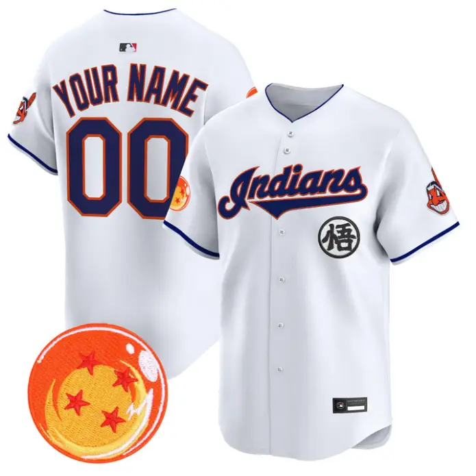 Custom Cleveland Indians Jersey Name, Number Dragon Ball Premier Stitched by My Store