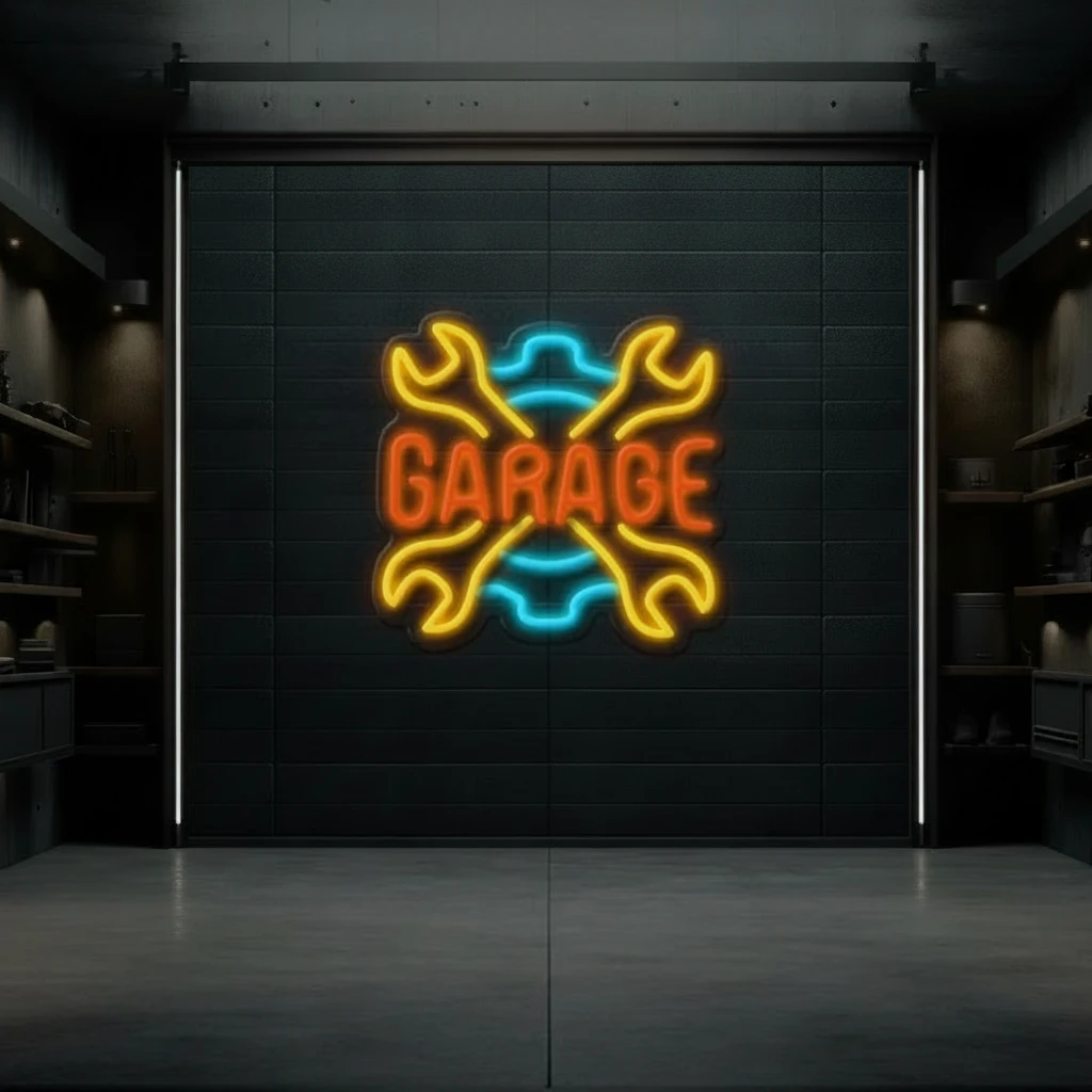 Custom Colorful Garage Led Neon Sign Business Shop Decor Sign Light by Neonchics
