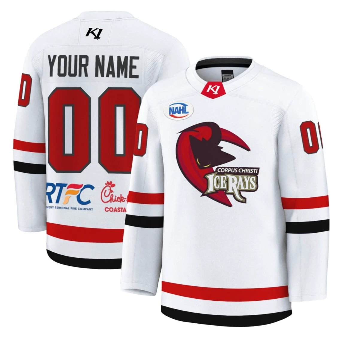 Custom Corpus Christi IceRays Hockey Jersey Name, Number All Stitched by Hockey David