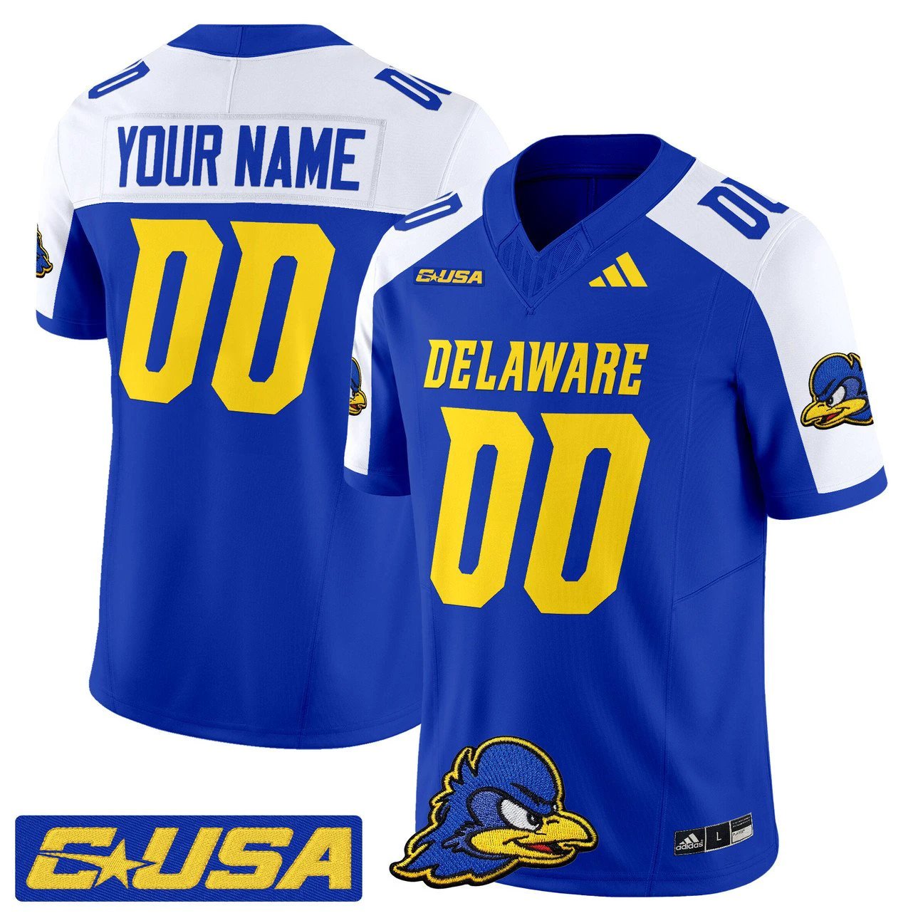 Custom Delaware Blue Hens Jersey Name, Number 2025 Vapor Limited Stitched by My Store NCAA Football Jerseys