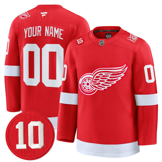 Custom Detroit Red Wings Jersey Name, Number #10 Alex Delvecchio Honoring Stitched by Hockey David