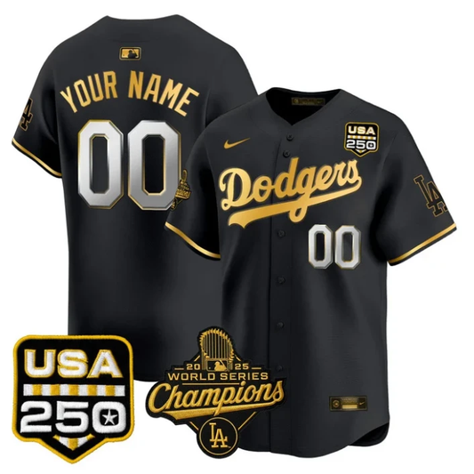 Custom Dodgers Jersey 2025 World Series Champions 250 America Stitched by My Store
