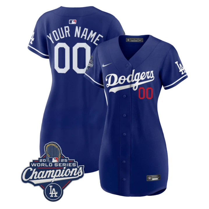 Custom Dodgers Jersey 2025 World Series Champions Baseball Dress Stitched by My Store