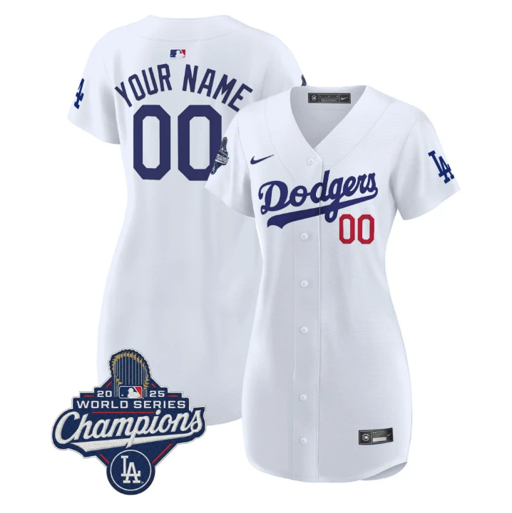 Custom Dodgers Jersey 2025 World Series Champions Baseball Dress Stitched by My Store