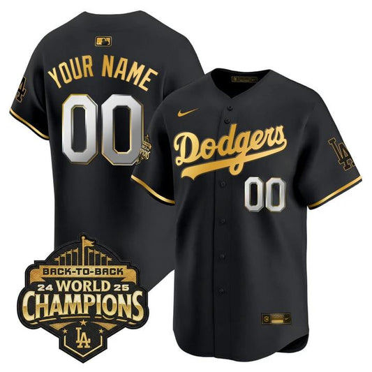 Custom Dodgers Jersey Name, Number 2025 Back-To-Back Champions Stitched by My Store