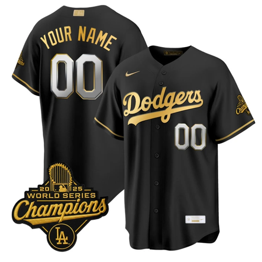 Custom Dodgers Jersey Name, Number Gold Collection Premier Stitched by My Store