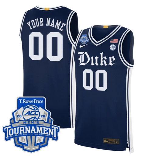 Custom Duke Blue Devils Jersey 2026 ACC Tournament Champions Stitched by My store basketball