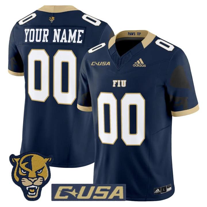 Custom Florida International Panthers Jersey 2025 Limited Stitched by My Store NCAA Football Jerseys