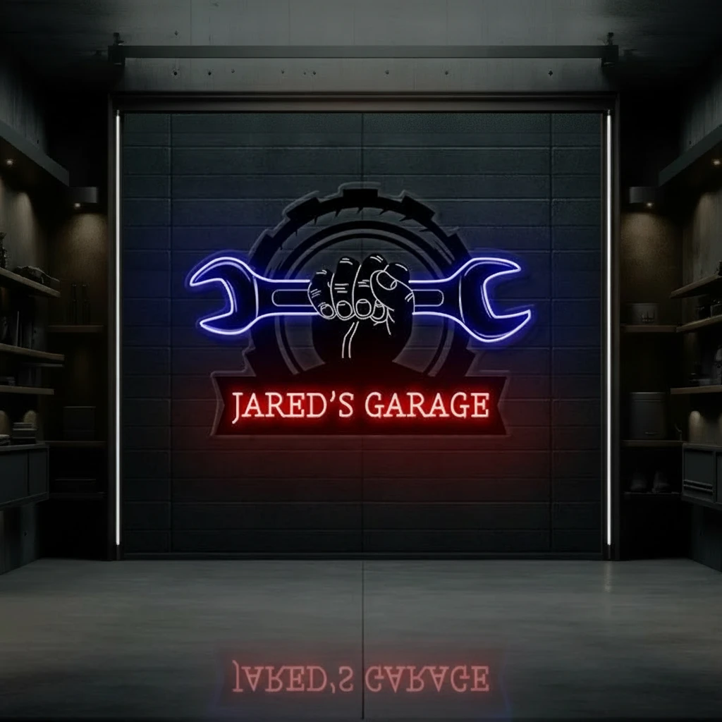 Custom Garage Led Neon Sign Men Gift Wall Decor Light by Neonchics