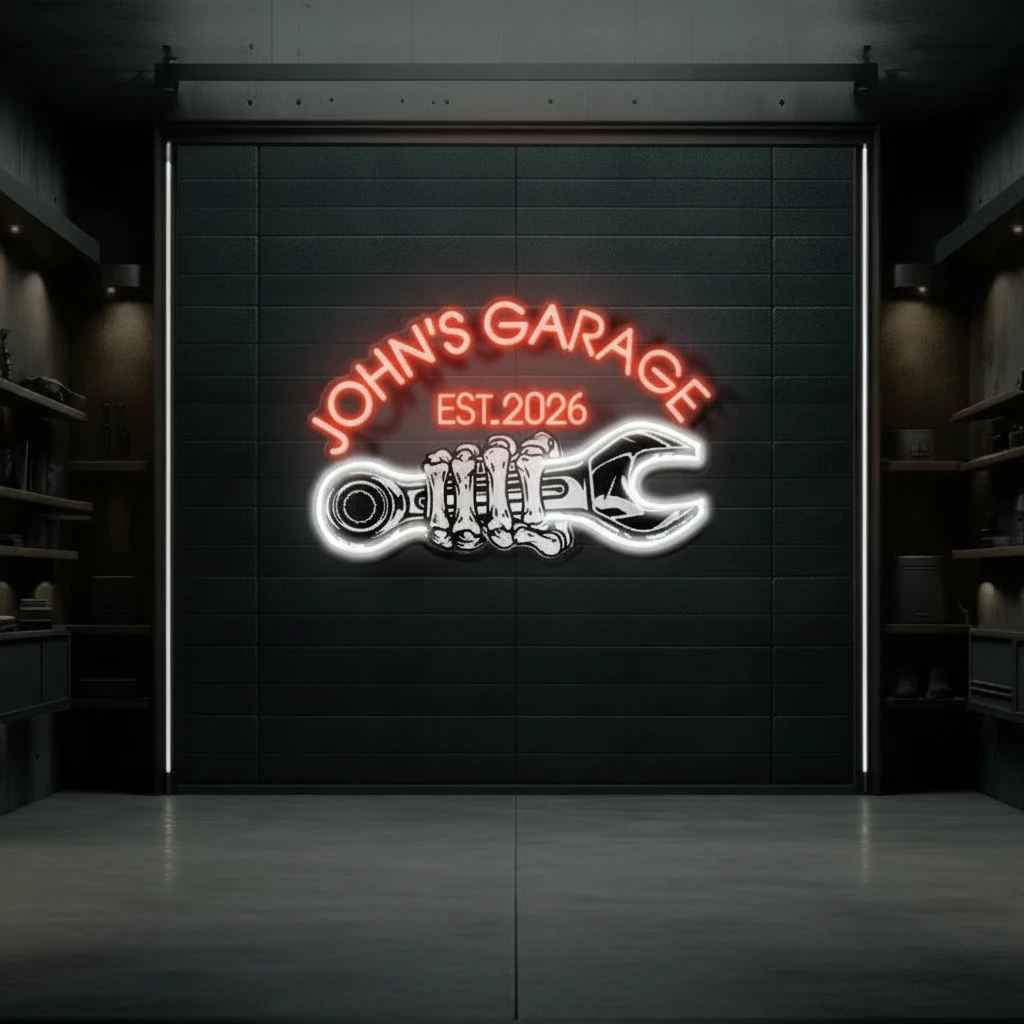 Custom Garage Neon Sign for Men Garage Led Neon Sign by Neonchics
