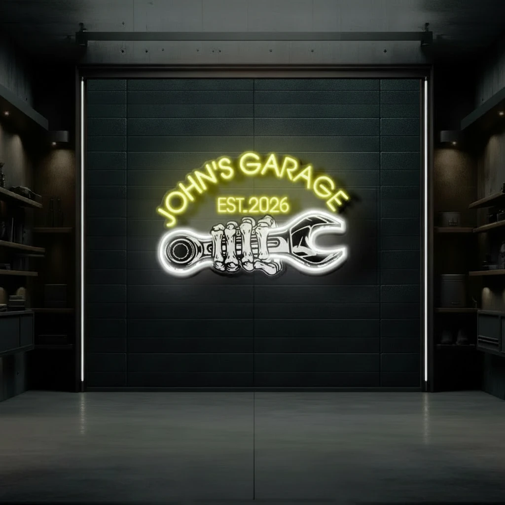 Custom Garage Neon Sign for Men Garage Led Neon Sign by Neonchics