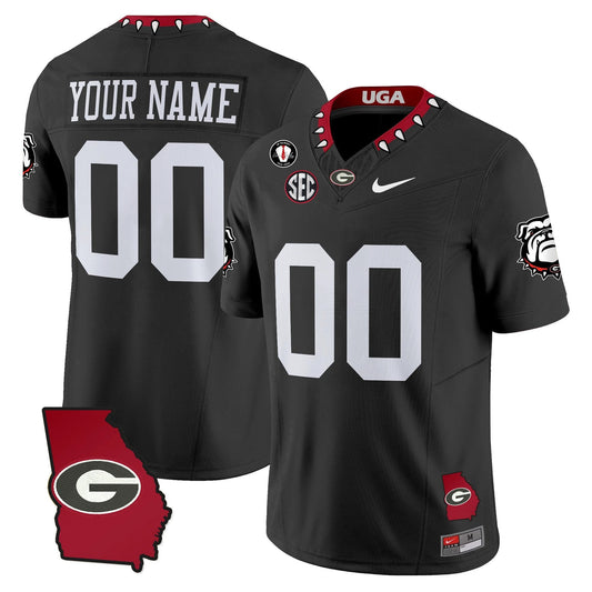 Custom Georgia Bulldogs Jersey 2025 Georgia Map, Vince Dooley Stitched by My Store NCAA Football Jerseys