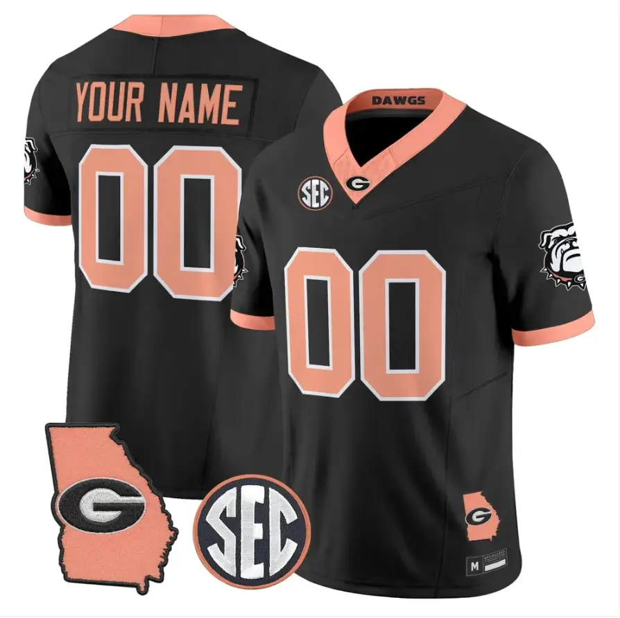 Custom Georgia Bulldogs Jersey Name, Number 2026 The Big Peach Stitched by My Store NCAA Football Jerseys