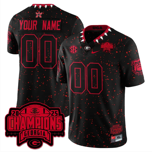 Custom Georgia Bulldogs Jersey Stranger Things SEC Football Champions by My Store NCAA Football Jerseys
