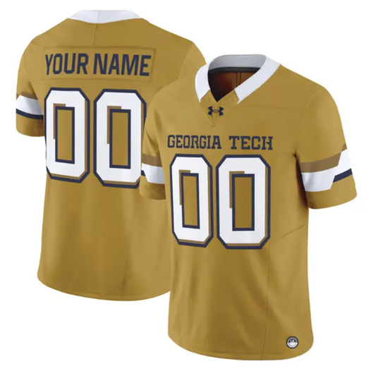 Custom Georgia Tech Yellow Jackets Jersey 2026 Vapor Limited Stitched by My Store NCAA Football Jerseys