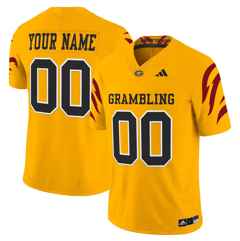 Custom Grambling Tigers Jersey Name, Number 2025 Vapor Limited Stitched by My Store NCAA Football Jerseys