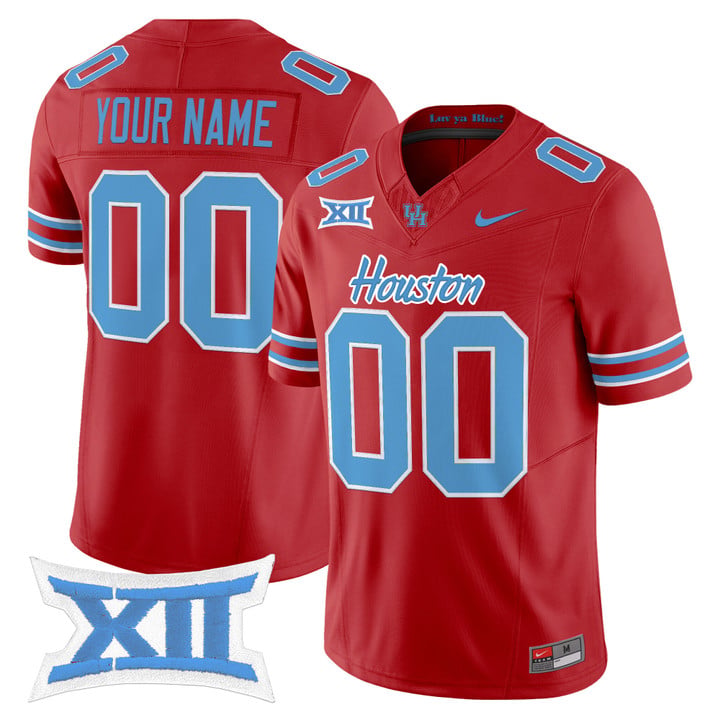 Custom Houston Cougars Jersey 2025 Oilers Inspired Limited Stitched by My Store NCAA Football Jerseys