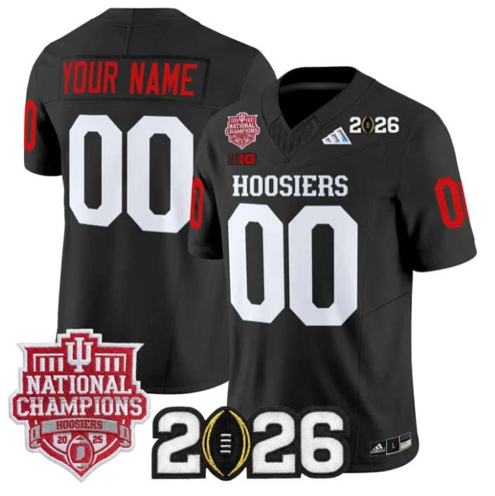 Custom Indiana Hoosiers Jersey 2025 National Champions 2026 Patch Stitched by My Store NCAA Football Jerseys