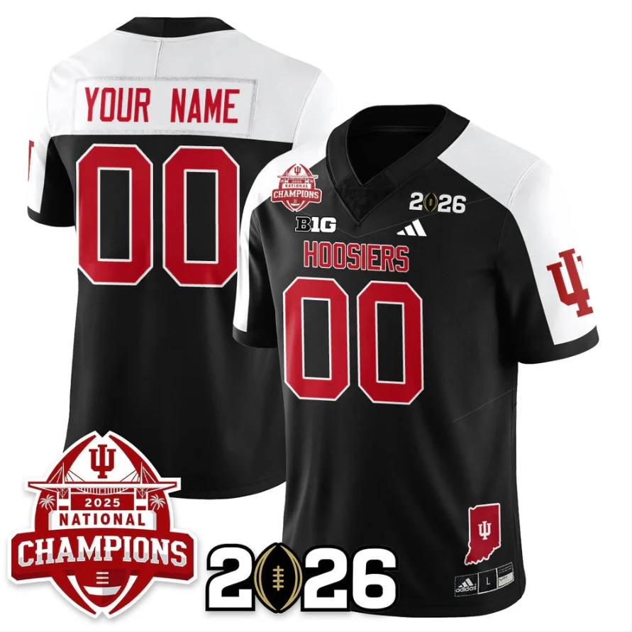Custom Indiana Hoosiers Jersey 2025 National Champions V2 Stitched by My Store NCAA Football Jerseys