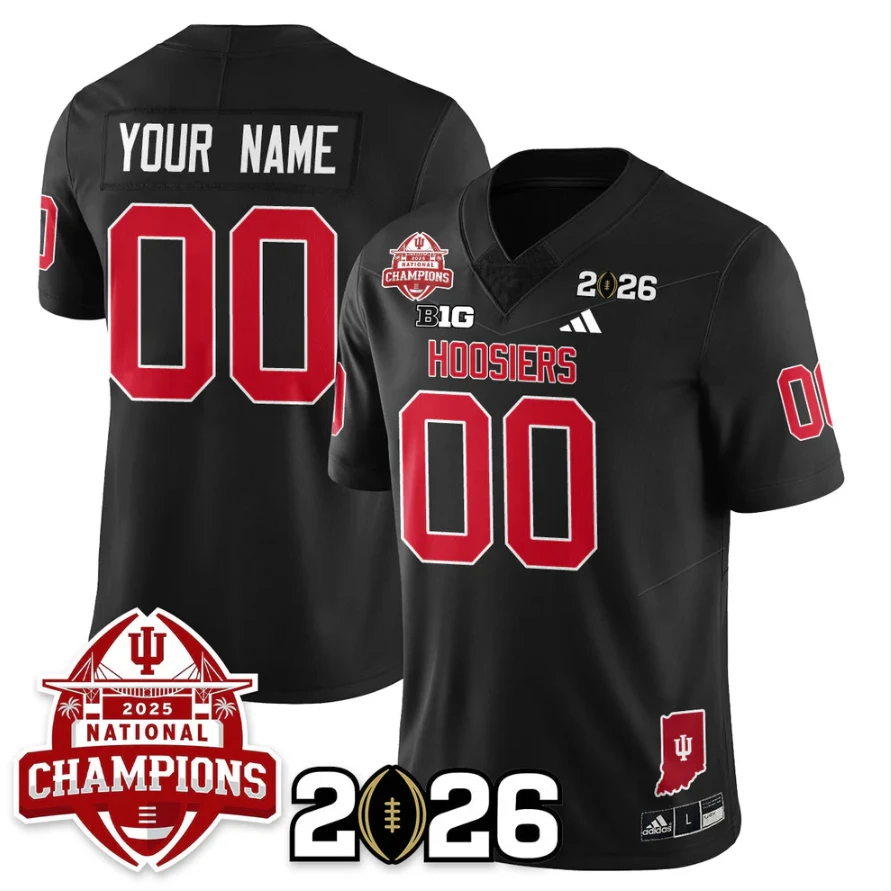Custom Indiana Hoosiers Jersey 2025 National Champions V2 Stitched by My Store NCAA Football Jerseys