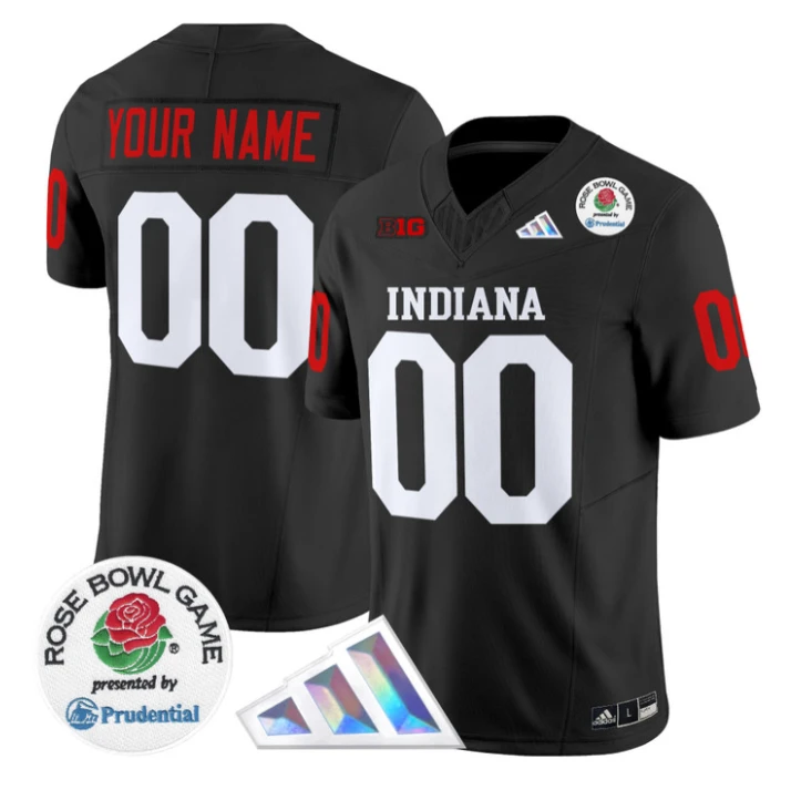 Custom Indiana Hoosiers Jersey 2025 Rose Bowl Patch V2 Stitched by My Store NCAA Football Jerseys