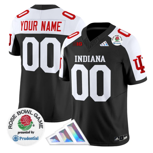 Custom Indiana Hoosiers Jersey 2025 Rose Bowl Patch V2 Stitched by My Store NCAA Football Jerseys