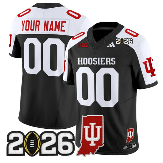 Custom Indiana Hoosiers Jersey 2026 CFP Final Indiana State Patch Stitched by My Store NCAA Football Jerseys