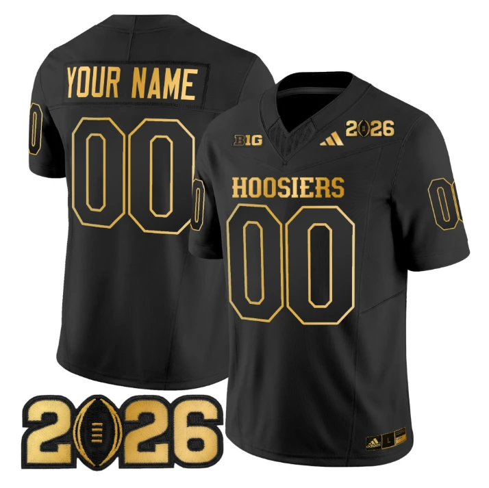 Custom Indiana Hoosiers Jersey 2026 CFP Final Patch Vapor Limited Stitched by My Store NCAA Football Jerseys