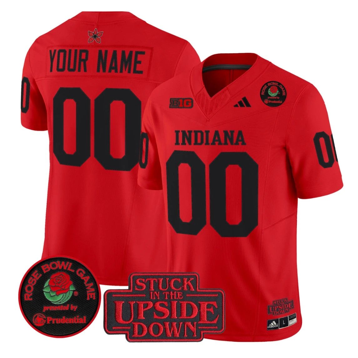 Custom Indiana Hoosiers Jersey 2026 Rose Bowl Stranger Things V2 Stitched by My Store NCAA Football Jerseys