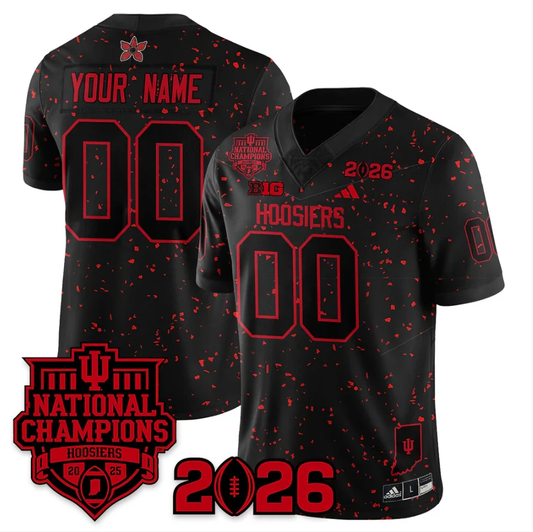 Custom Indiana Hoosiers Jersey Stranger Things 2025 Champions Stitched by My Store NCAA Football Jerseys