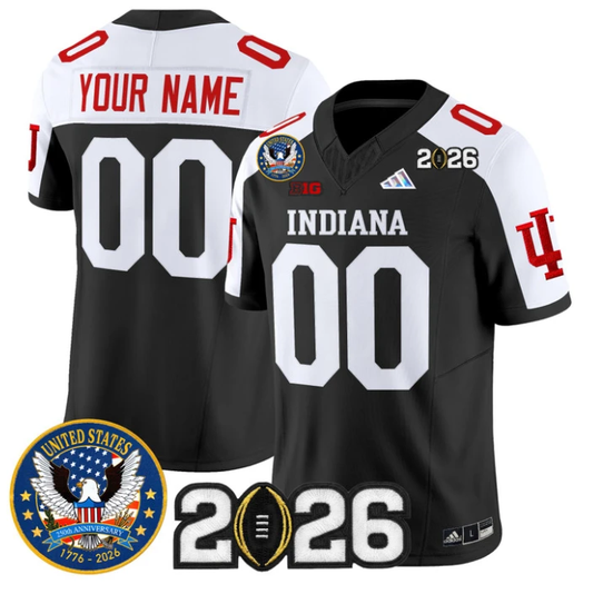 Custom Indiana Hoosiers Jersey United States 250th Patch V2 Stitched by My Store NCAA Football Jerseys