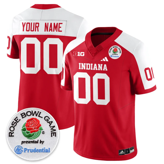 Custom Indiana Hoosiers Jersey Vapor Limited Rose Bowl Football Stitched by My Store NCAA Football Jerseys